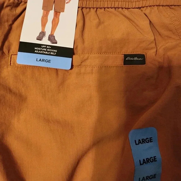 NWT Eddie Bauer brown tech shorts sizes large & xlarge - Picture 7 of 12